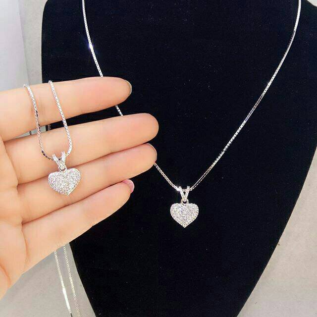 Jual Matlaine Kalung Wanita Love Mewah Silver Korea Titanium Xuping