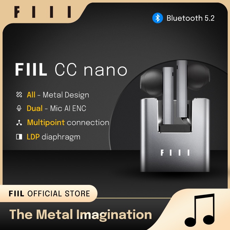 Jual FIIL CC Nano TWS Earbuds BT Dual-Mic AI ENC Dual Device