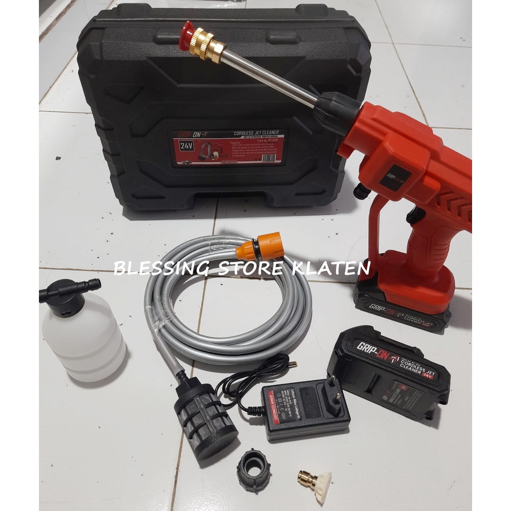 Jual MESIN CUCI MOTOR MOBIL BATERAI CORDLESS JET STEAM CLEANER 24V ...