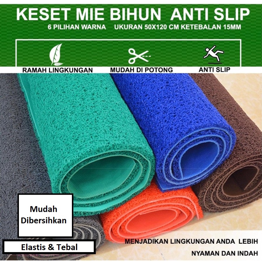Jual Keset Karpet Kaki PVC Mie Bihun 40 x 60 Tebal Anti Slip | Shopee ...