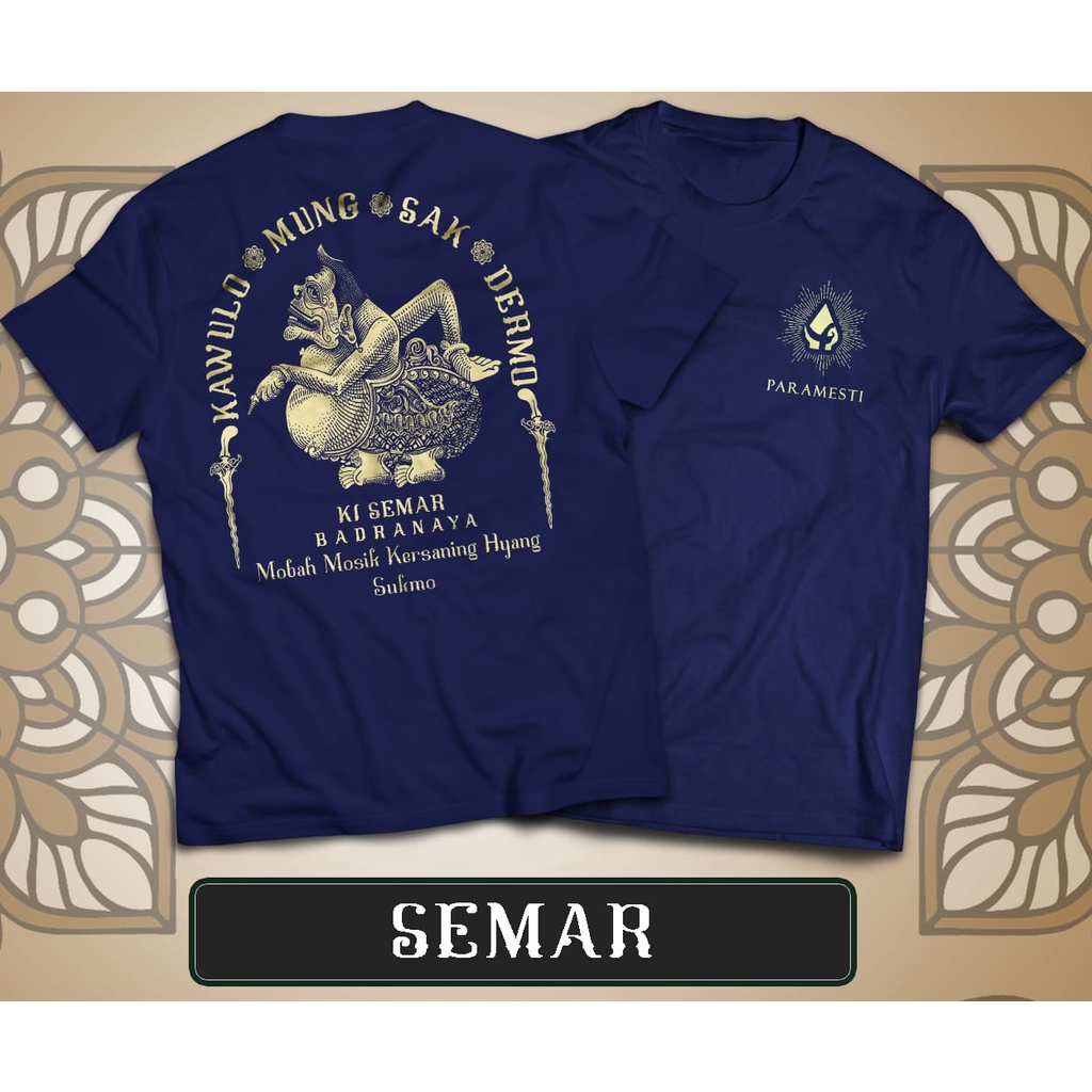 Jual Kaos Motif Wayang KI Semar - Kaos Budaya - Komplit Size | Shopee ...