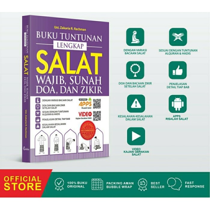 Jual Buku Tuntunan Lengkap Salat Wajib Sunah Doa Dan Zikir Arab