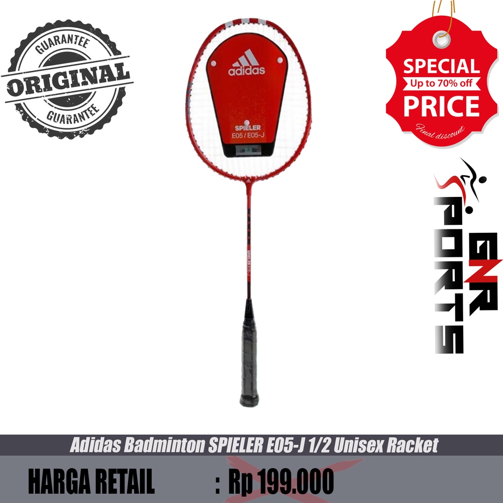 Jual Raket Adidas Badminton SPIELER E05J 1/2 Unisex Racket Original
