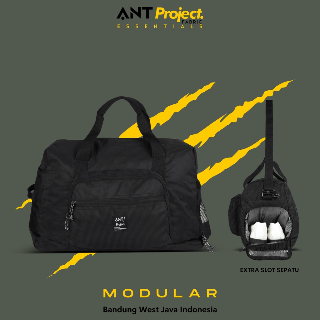 Jual ANT Project - Tas Gym MODULAR Hitam - Tas Travel - Tas Duffel ...