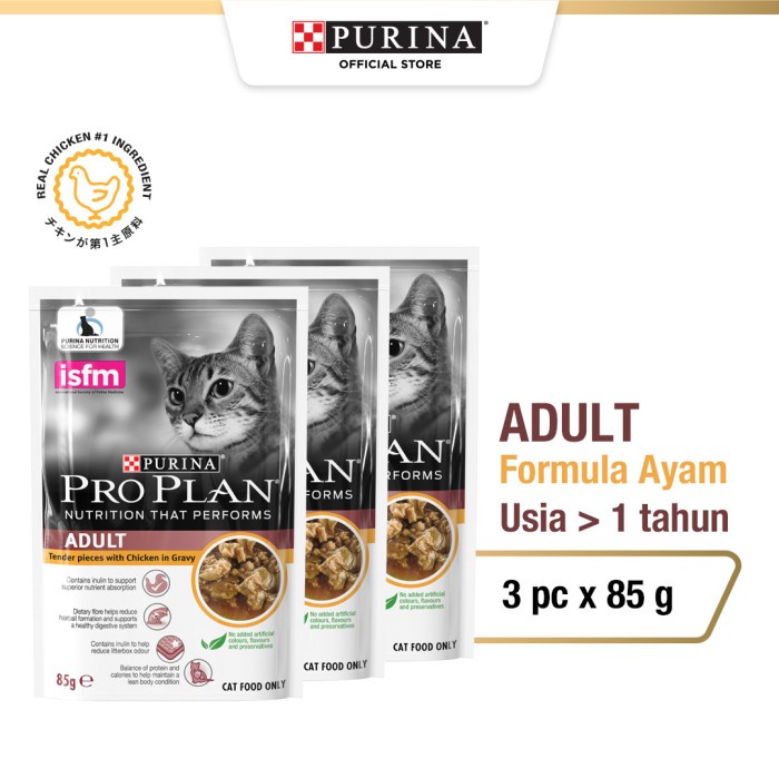 Jual Pro Plan Adult Chicken Makanan Kucing Basah Gr X Pcs Shopee Indonesia