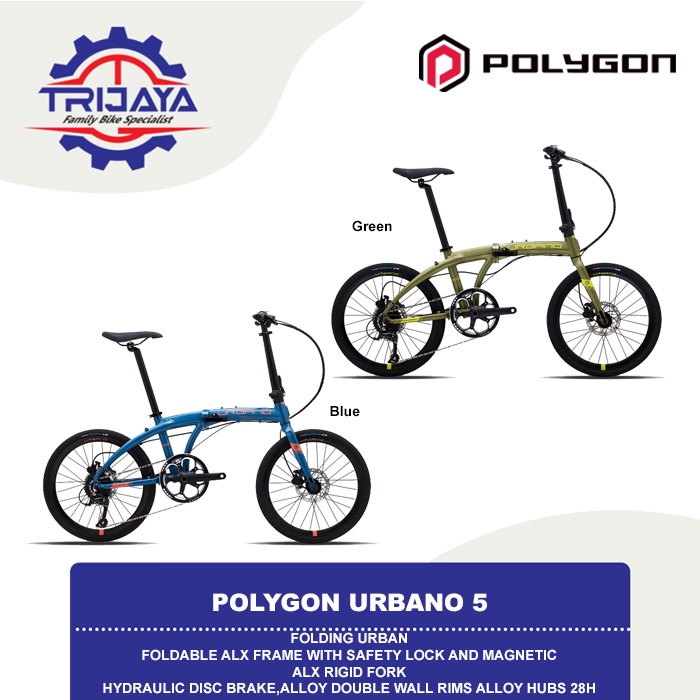 Jual Polygon Urbano 5 Sepeda Lipat 9 Speed Folding Bike | Shopee Indonesia