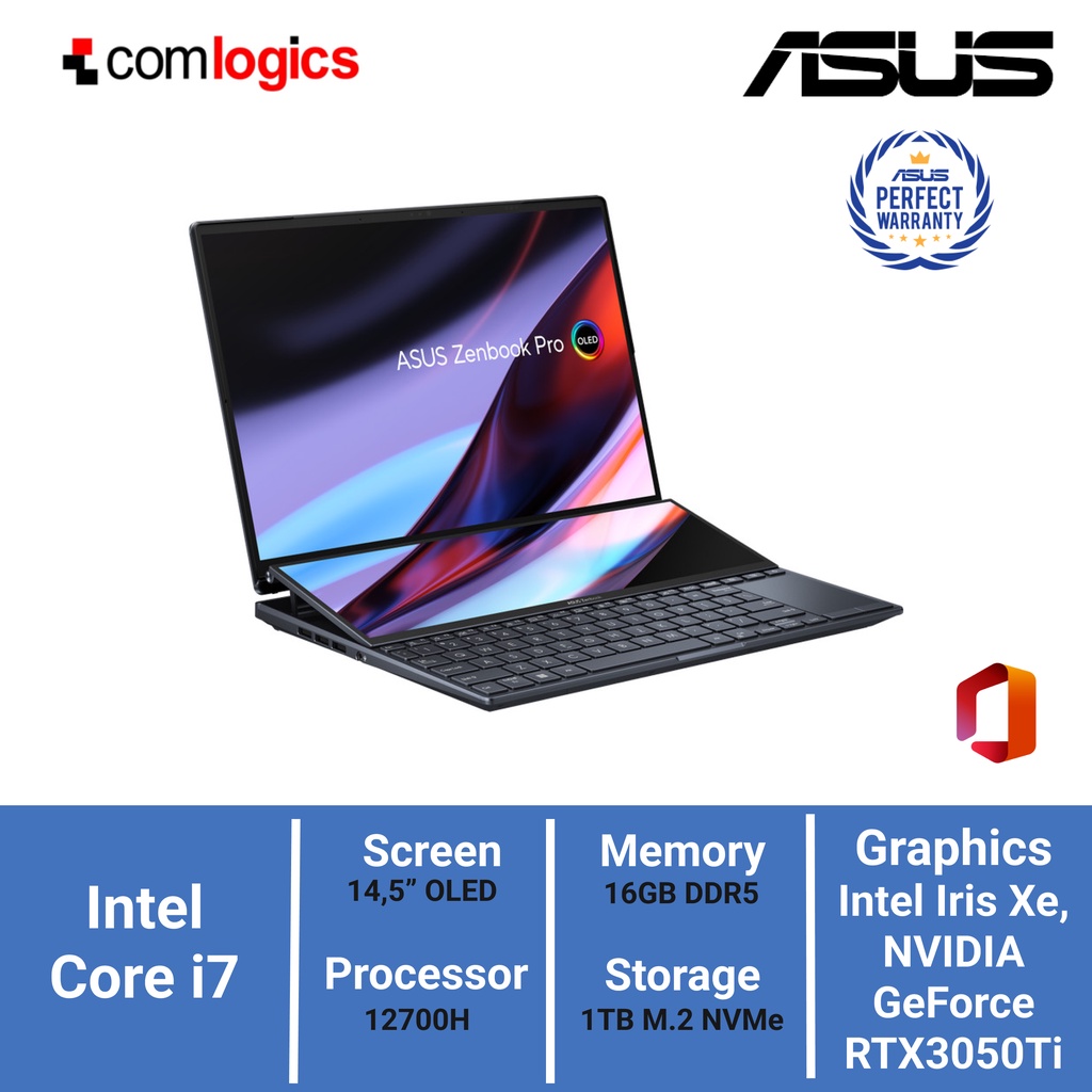 Jual Asus Zenbook Pro 14 Duo Oled Ux8402ze I7 12700h Rtx3050ti 16gb1tb Shopee Indonesia 4404