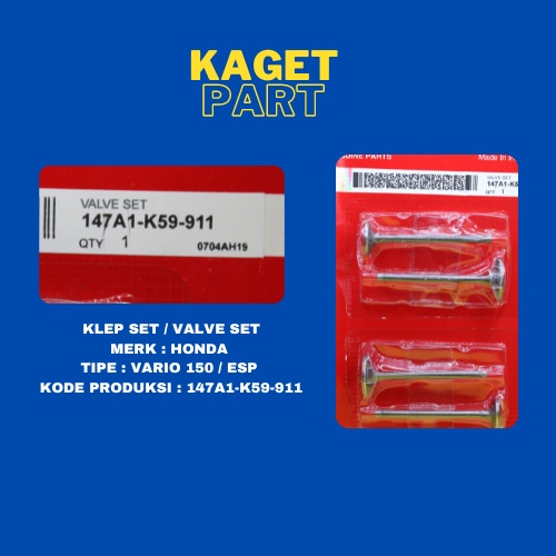 Jual Klep Set Valve Set Merk Honda Tipe Vario A K Shopee Indonesia