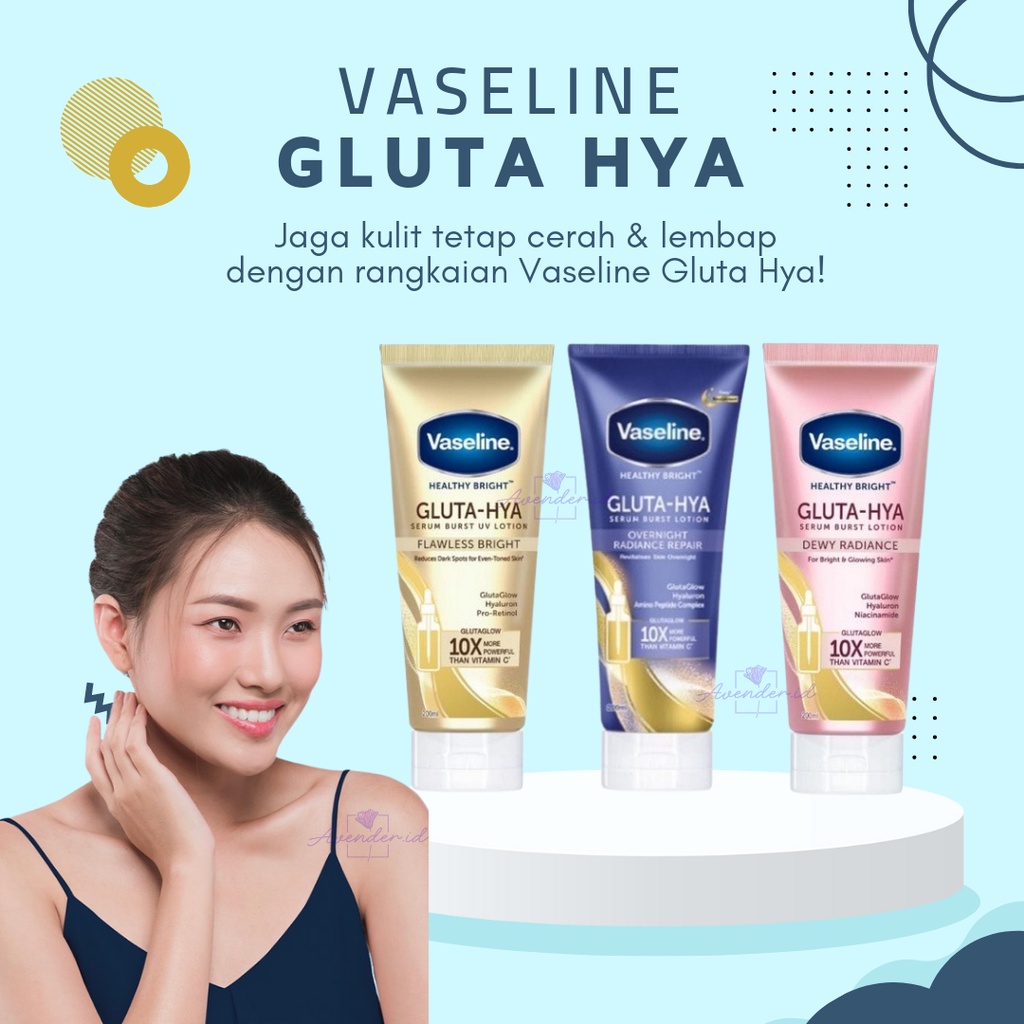 Jual (GET 1 GIFT) Vaseline Healthy Bright Gluta Hyaluron Niacinamide ...