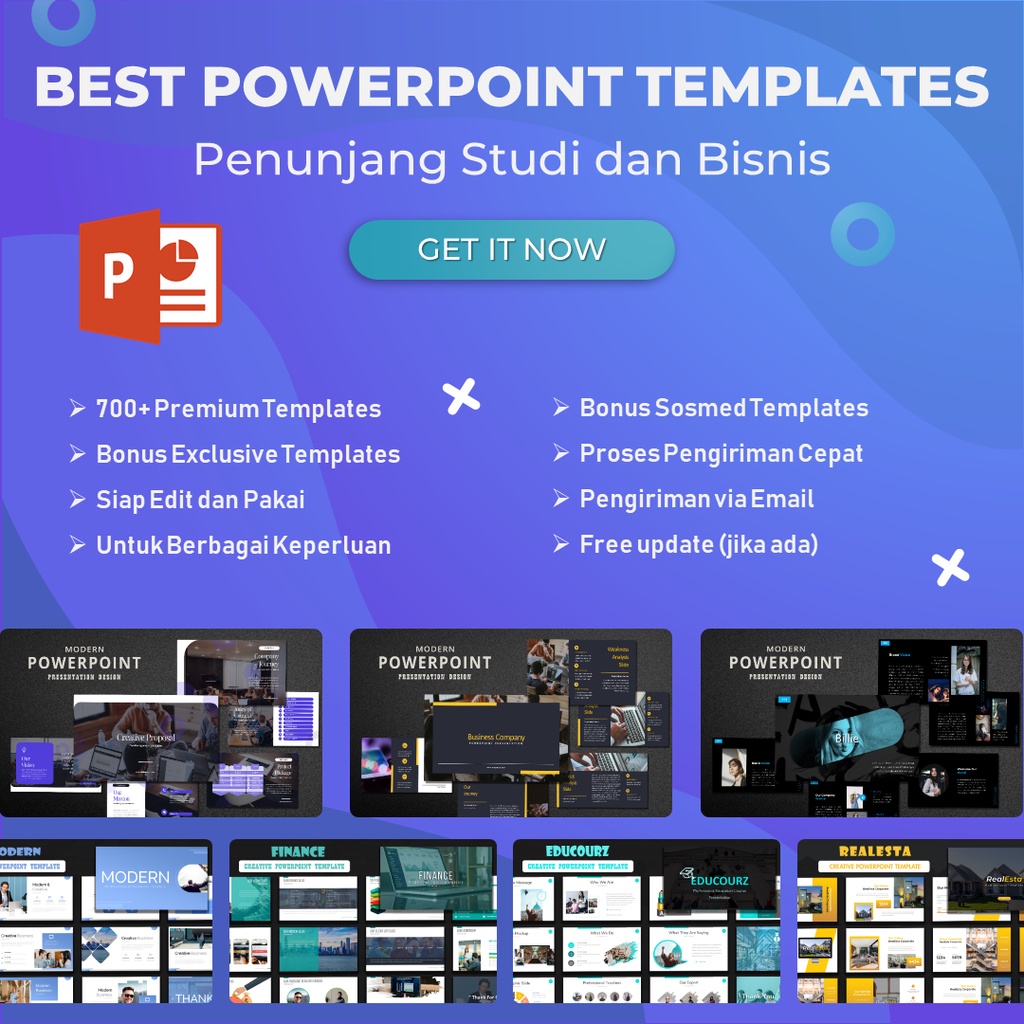 Jual Template Powerpoint Ppt Modern Premium Bonus Template Shopee Indonesia 1863