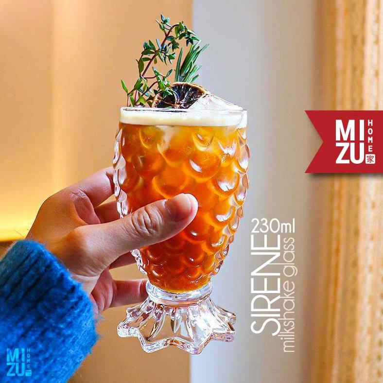 Jual Mizu Sirene Milkshake Glass Gelas Kaca Dessert Glass Gelas Air Minum Mocktail Cocktail 9741