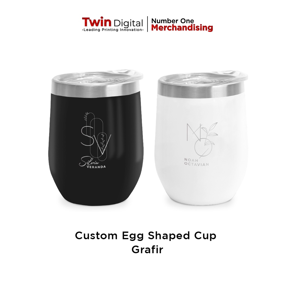 Jual Twindigital Custom Mug Egg Shaped Gelas Kopi Cangkir Teh Tahan