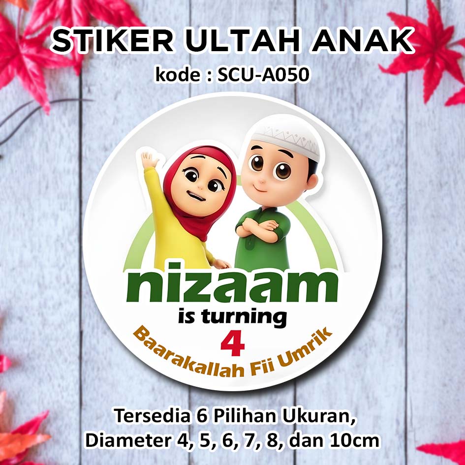 Jual STIKER ULTAH ANAK NUSSA RARA STICKER LABEL ULANG TAHUN ANAK ...