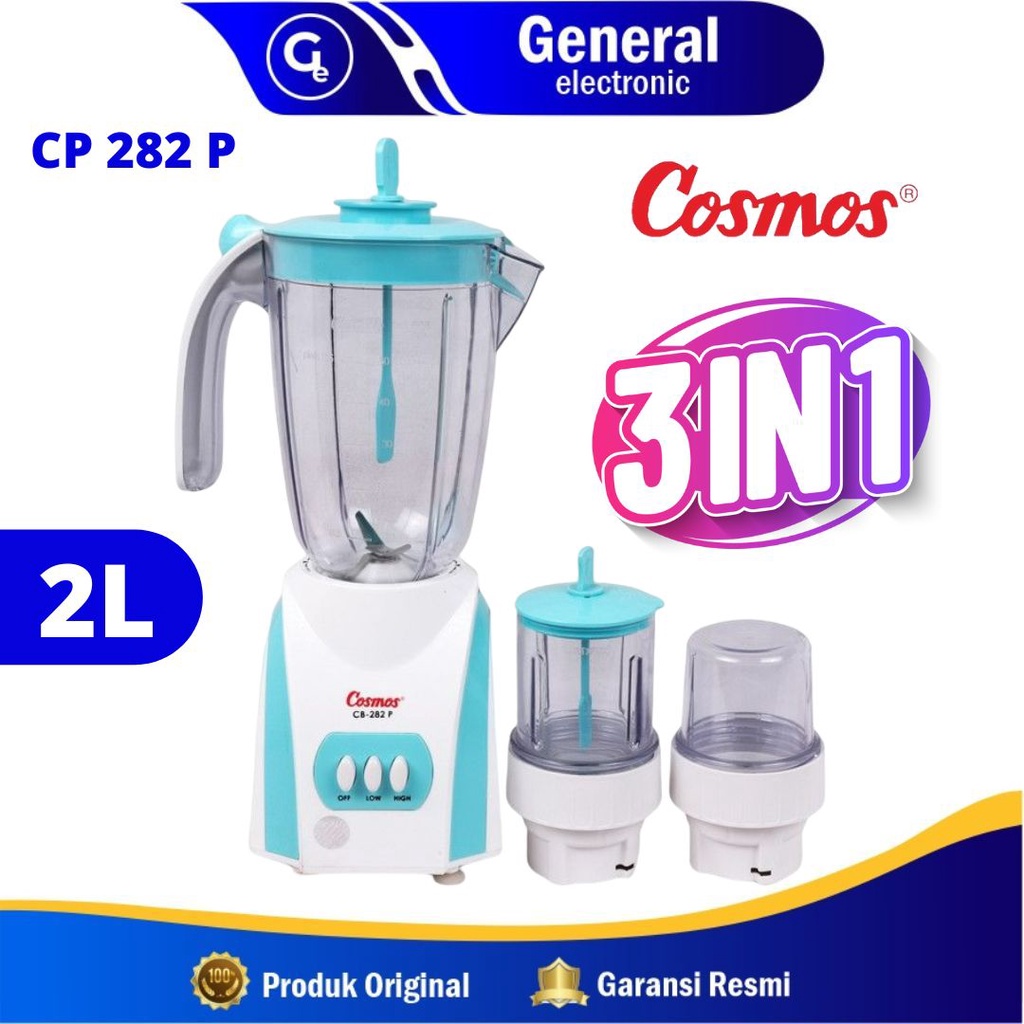 Jual COSMOS CB 282 P - 3 IN 1 - Blender COSMOS - JUMBO (2 L) GARANSI ...