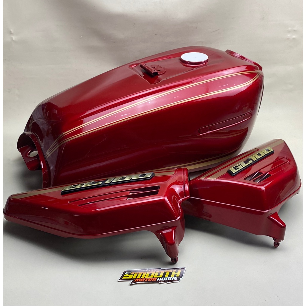 Jual tangki Tanki bensin Honda GL100 GL 100 pres pabrik set tempong aki