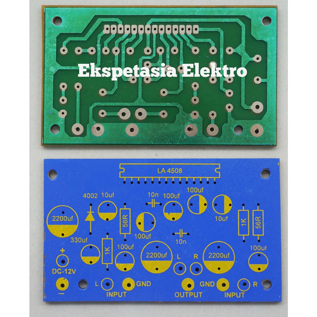 Jual PCB Stereo Power Amplifier IC LA4508 Shopee Indonesia