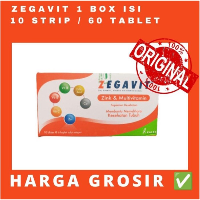 Jual Nx C Zegavit Multivitamin Zink Box Isi Strip Tablet Shopee Indonesia