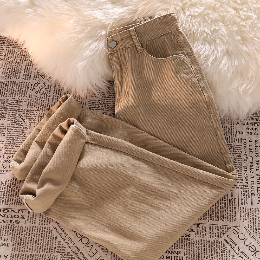 Jual Khaki Jeans Kulot Wanita / Highwaist Loose Celana Jeans Panjang