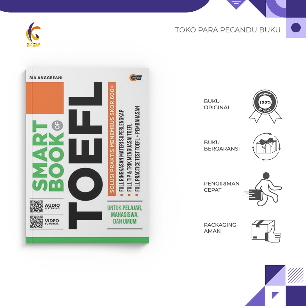 Jual Buku Penunjang Pelajaran - Smart Book TOEFL - Cmedia - Kaluku ...