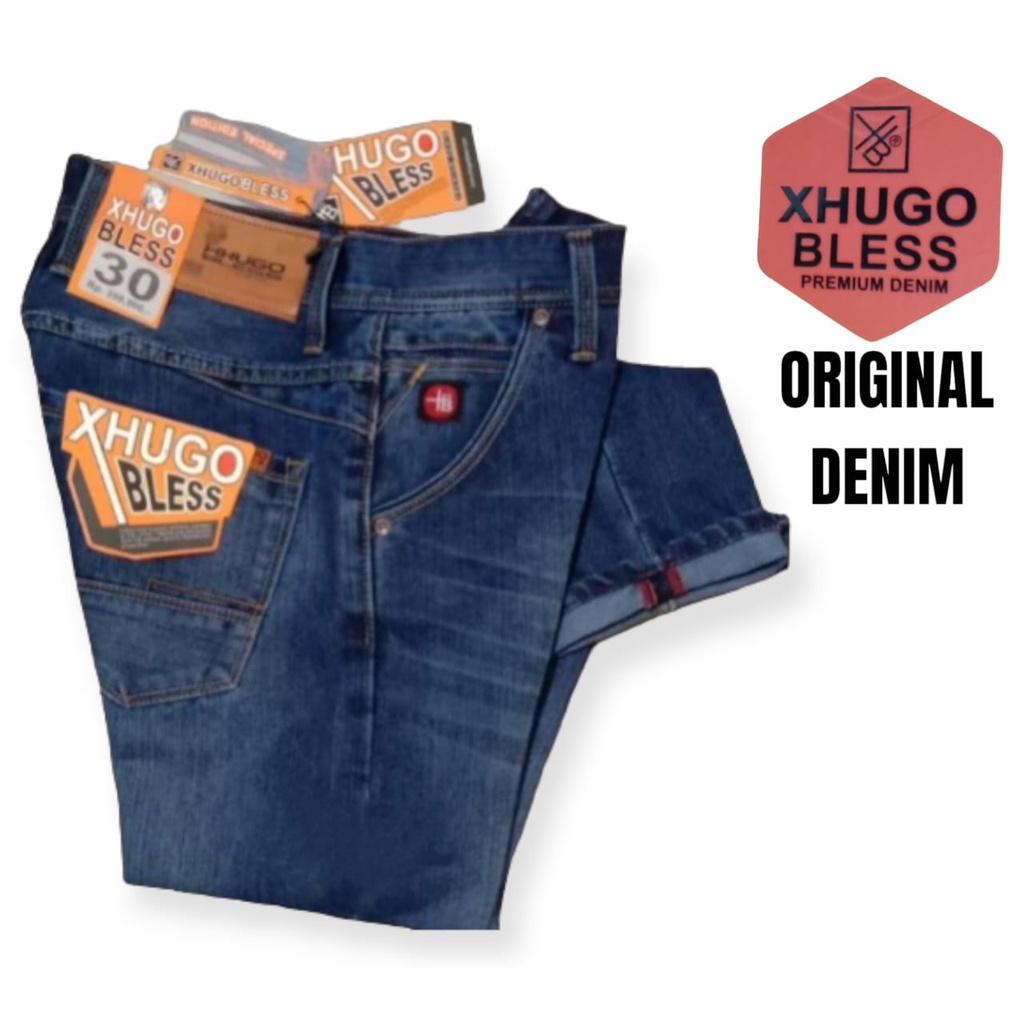 Jual CELANA JEANS PANJANG PRIA ORIGINAL HUGOBLES // CELANA DENIM