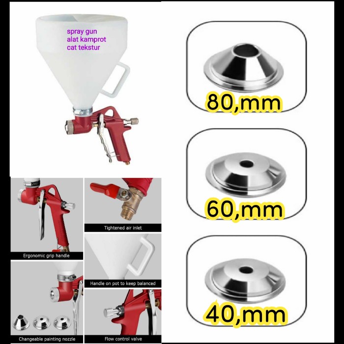 Jual SPRAY/CEMENT GUN ALAT CAT TEKSTUR PASIR KAMPROT ORIGINAL Shopee
