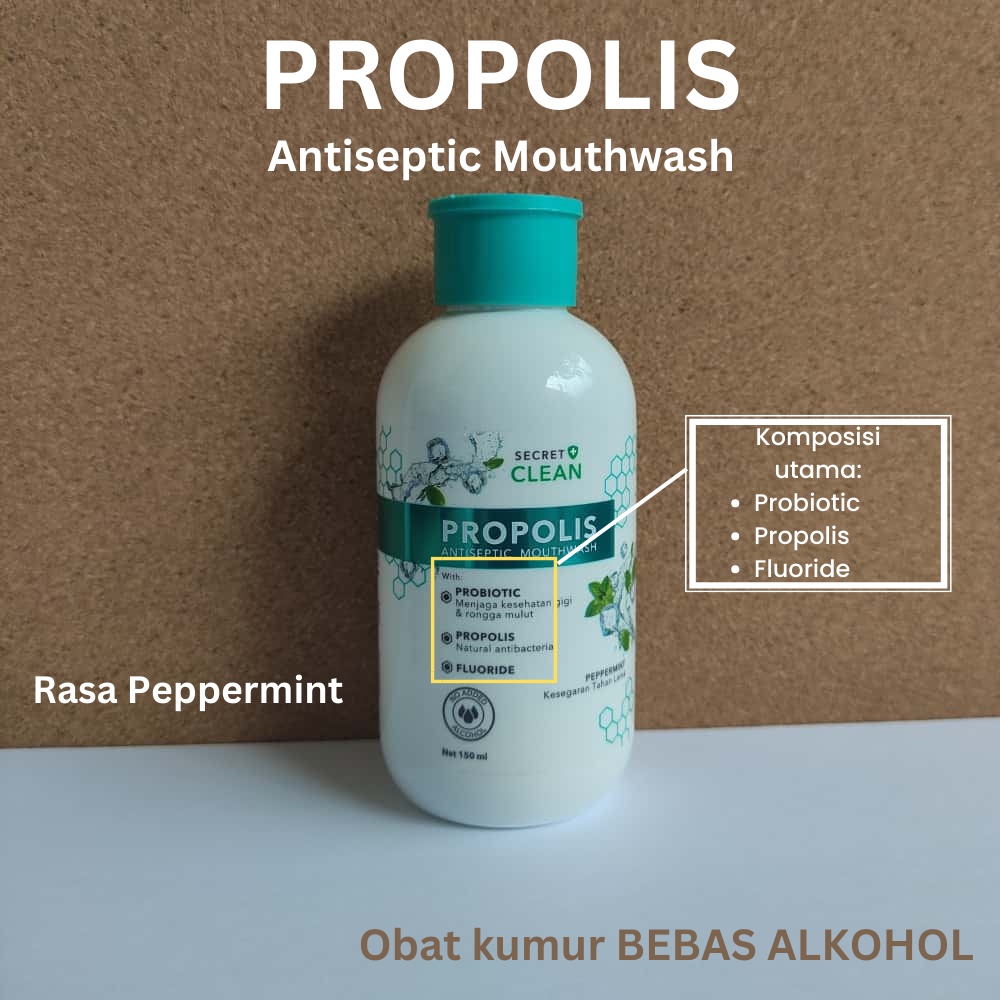 Jual Obat Kumur Tanpa Alkohol/Non Alkohol  Propolis Antiseptic