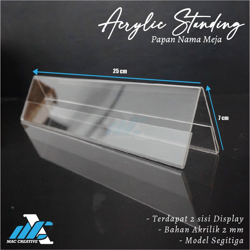 Jual Akrilik Kartu Nama 25x7 30x7 Akrilik Papan Nama Meja 25x7 30x7