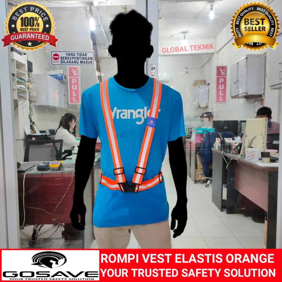 Jual Rompi V Karet Safety Vest Karet Rompi Proyek Reflective Vest V