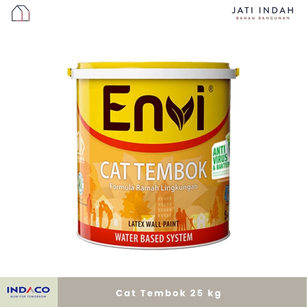 Jual ENVI CAT TEMBOK LATEX 25 KG / INDACO / CAT DINDING | Shopee Indonesia