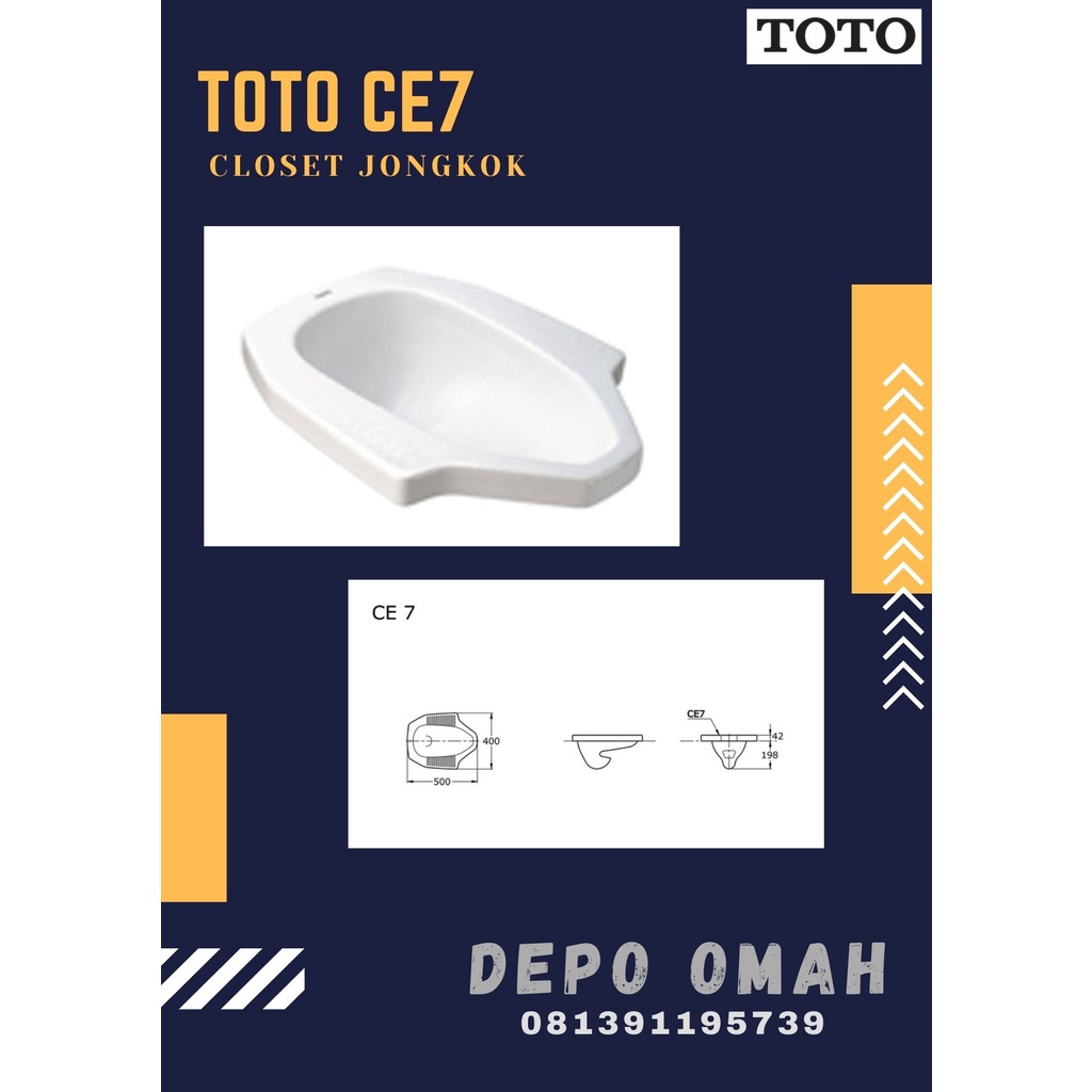 Jual Kloset Jongkok TOTO CE7 ORIGINAL TOTO Warna Putih | Shopee Indonesia