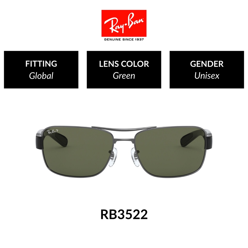 Jual RAY-BAN Polarized | RB3522 004/9A | Global Fitting | Sunglasses ...