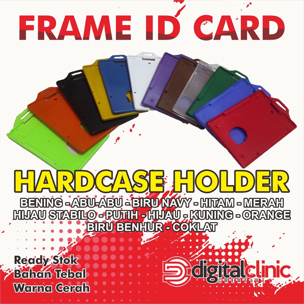 Jual ID Card Holder Frame Casing Tempat ID Card Holder Plastik Hardcase