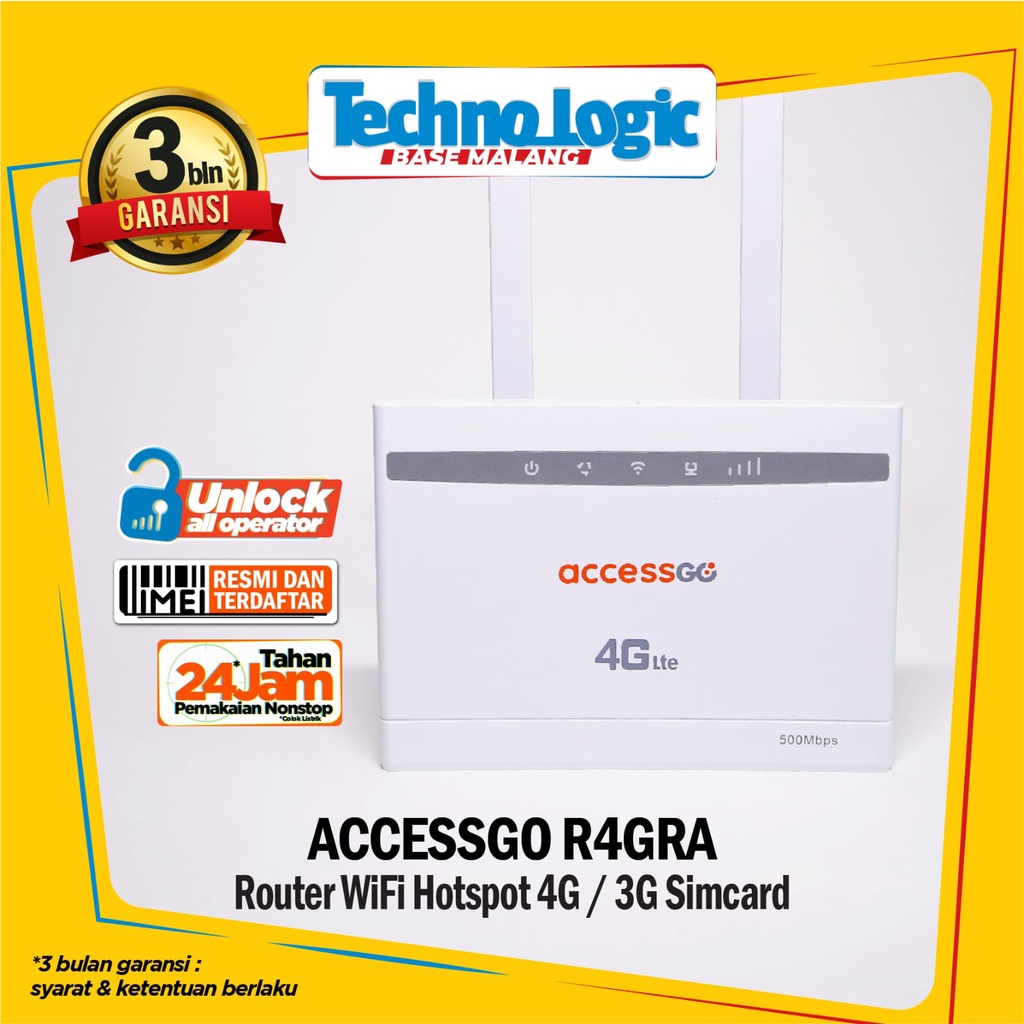 Jual Router Wifi Sim card 4G AccessGo R4GRA 500MBPS External Antena ...