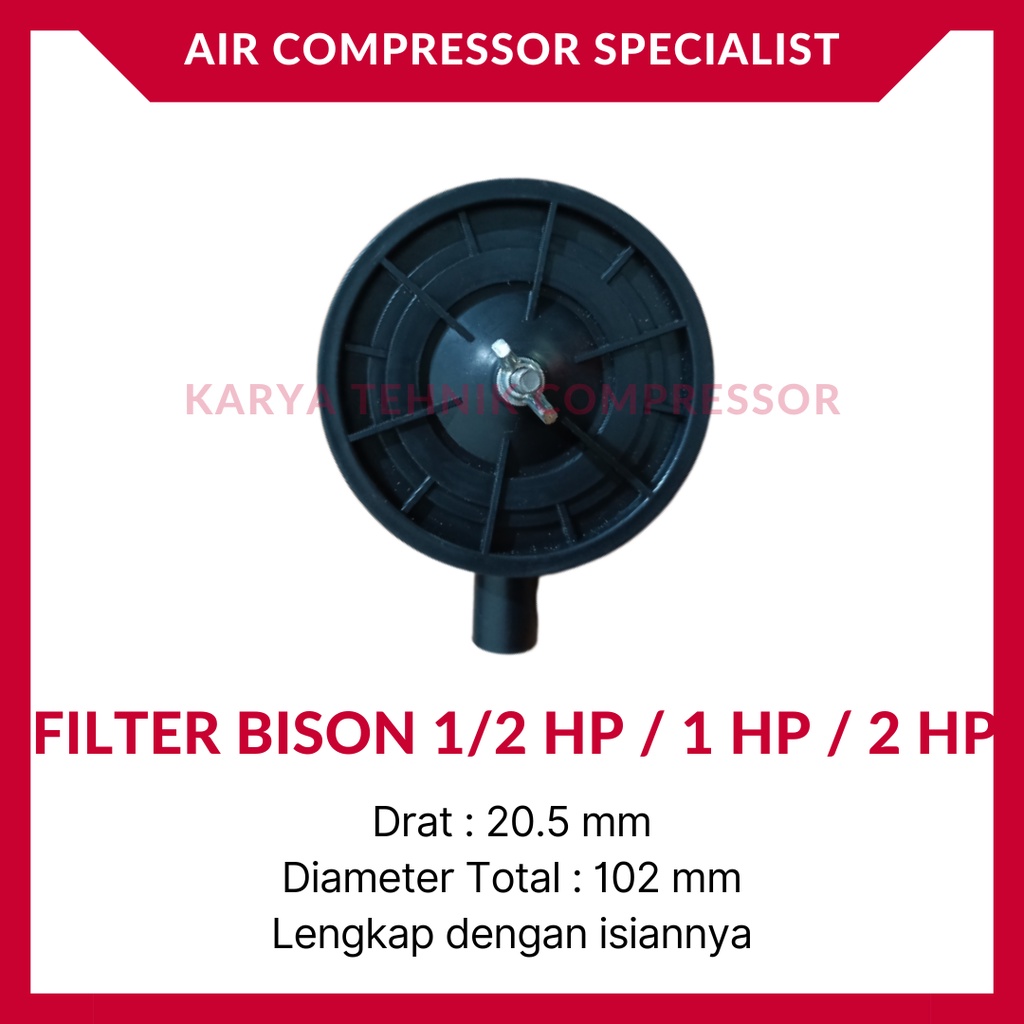 Jual Air Filter Assy Set Kompresor Udara BISON 1/2 HP 1 HP 2 HP ...