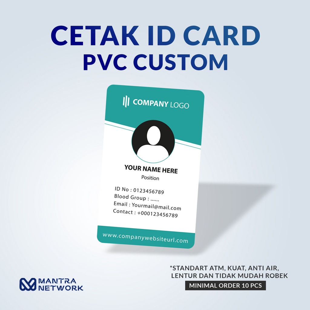 Jual Cetak Id Card Kartu Pvc Custom Member Card Kartu Pelajar Plastik