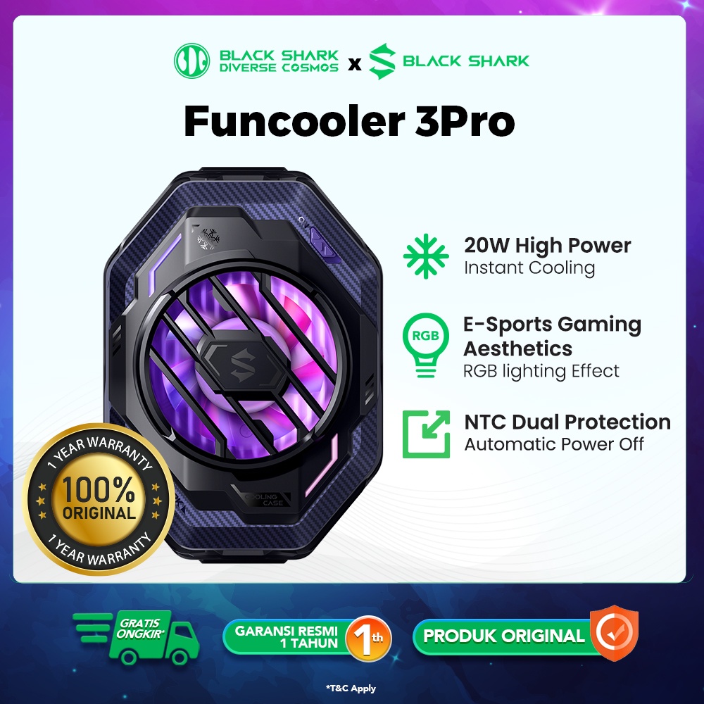 Jual Black Shark Fun Cooler 3 Pro | Kipas Pendingin Hp Gaming | Shopee ...