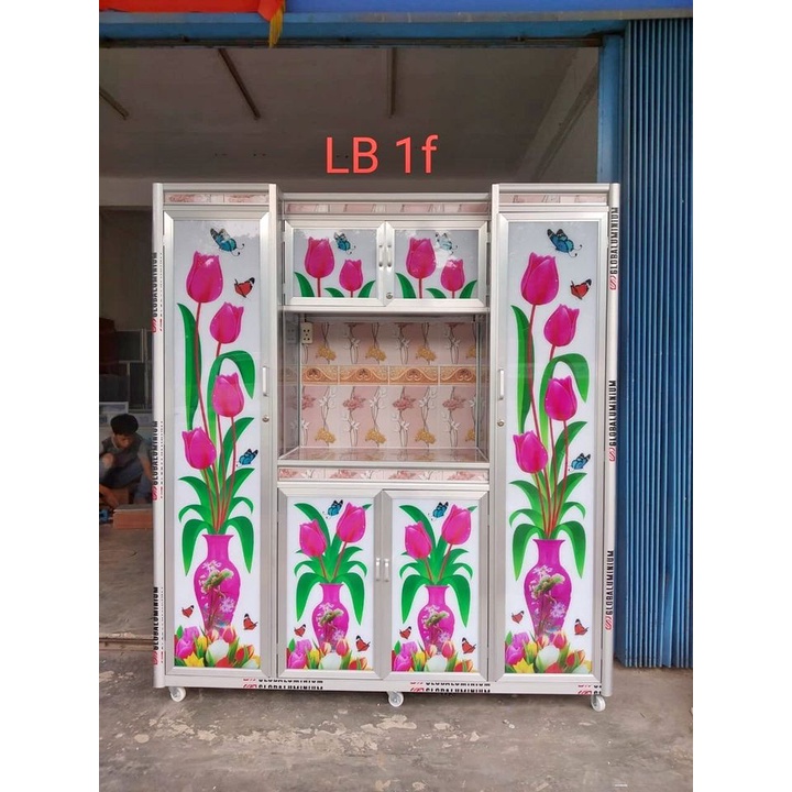 Jual Rak Piring Kaca Jumbo Pintu Lemari Piring Rak Piring Aluminium