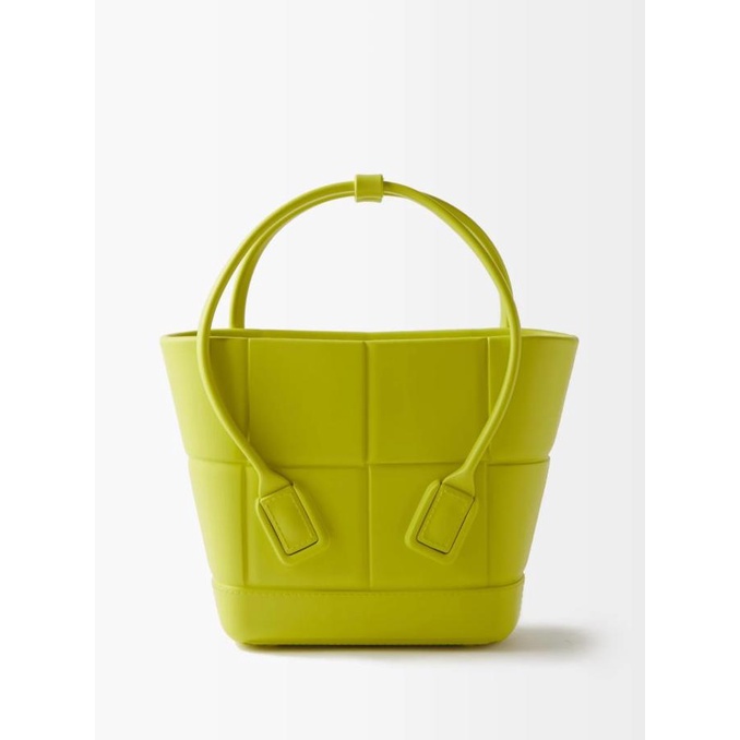 Bottega Veneta Arco Small Intrecciato-Effect Rubber Tote Bag