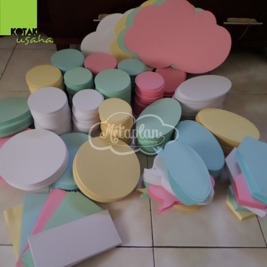 Jual Kartu Metaplan Bentuk Oval / Elips (250 lembar 5 warna) | Shopee ...