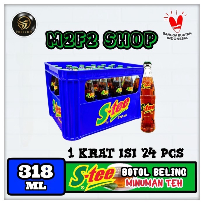 Jual S-tee | Stee Botol Sosro Beling Kaca + Krat - 318 ml (Kemasan ...