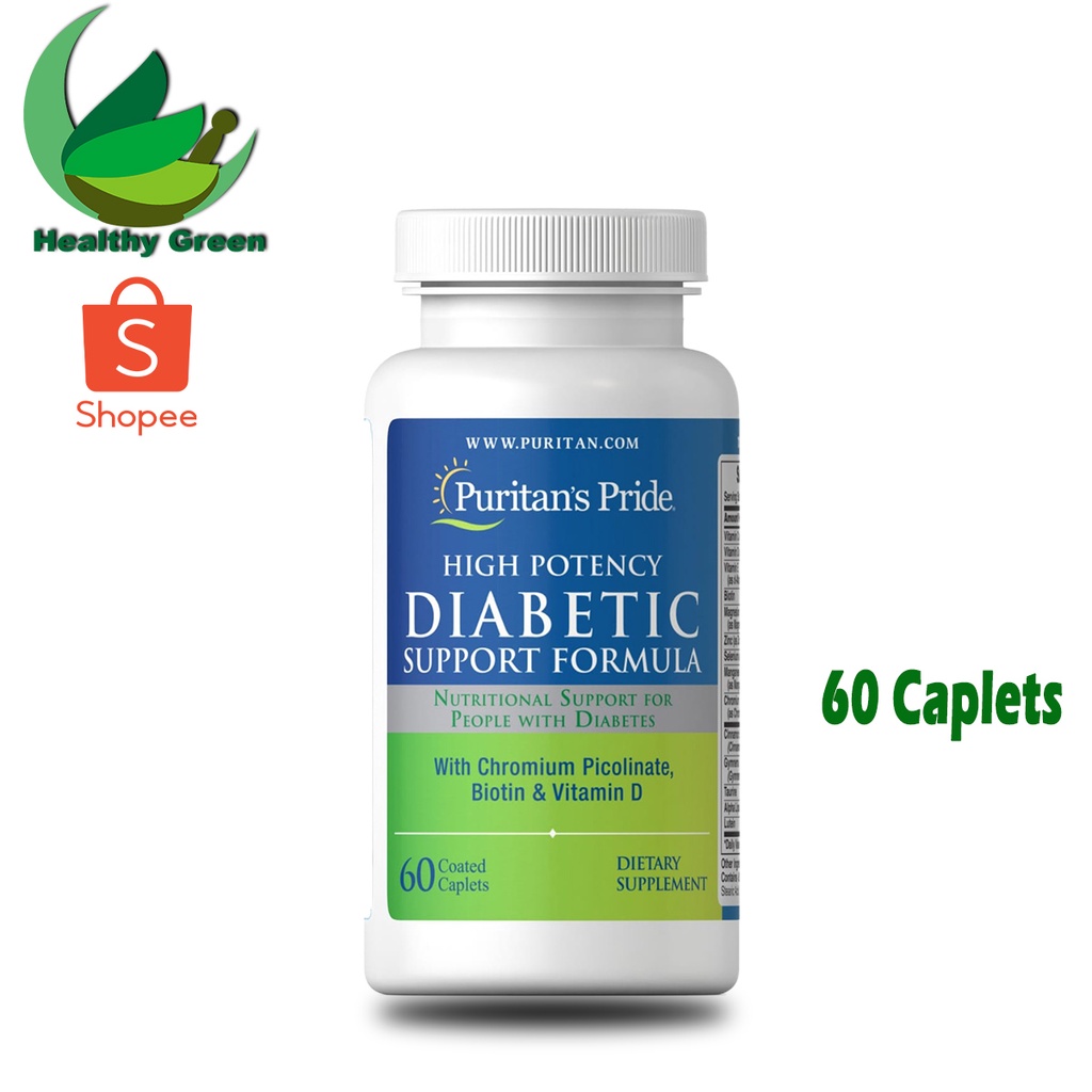 Jual Puritan Pride Diabetic Support Formula 60 Coated Caplets Puritans ...