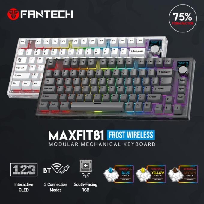 Jual Fantech Maxfit81 Wireless Bluetooth 75% Mechanical Keyboard Gaming ...