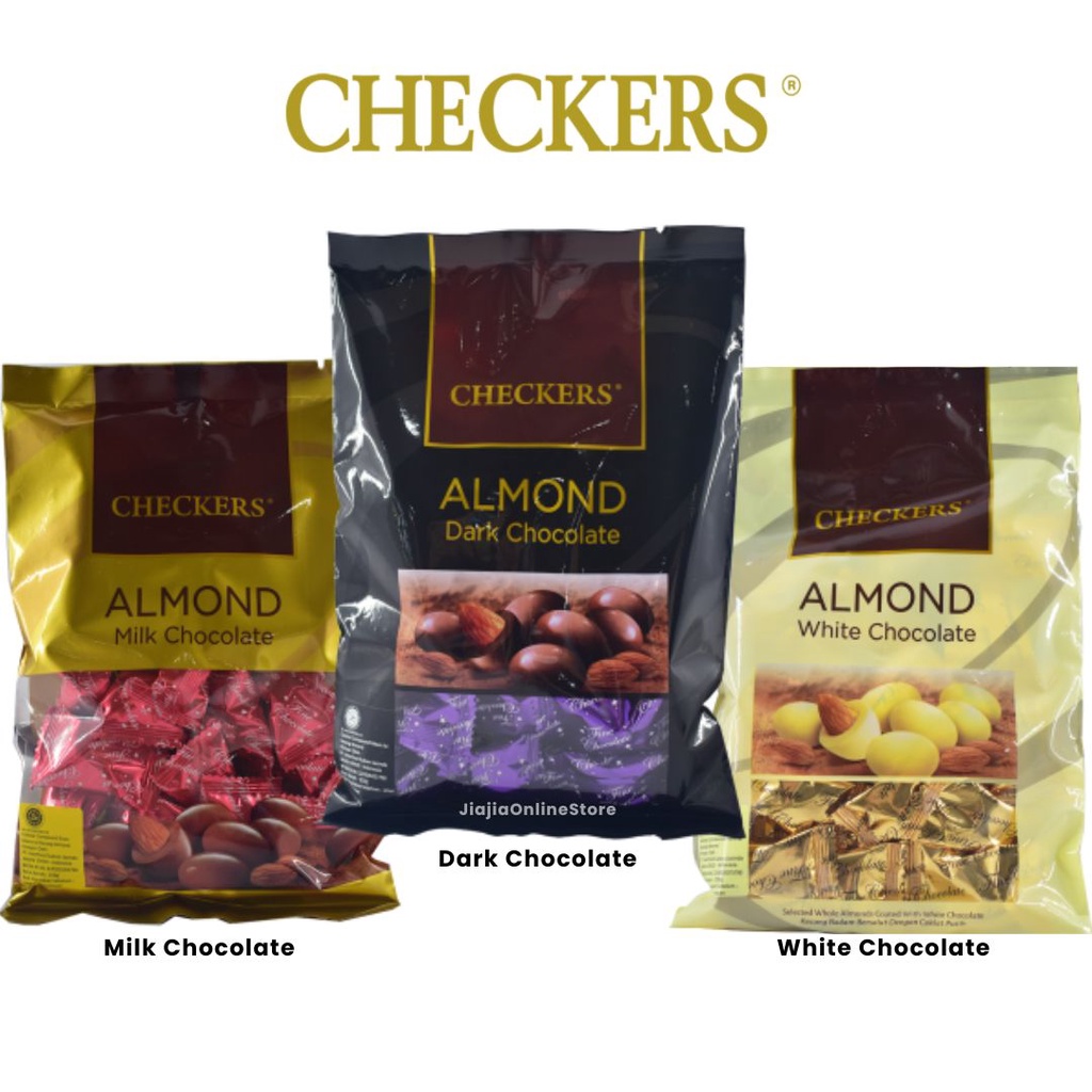 Jual Checkers Almond Chocolate Checkers White Chocolate Milk Chocolate