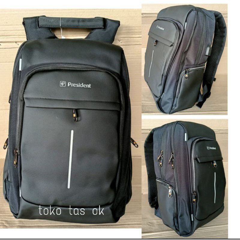 Jual Tas ransel laptop president tas kuliah/kerja original | Shopee ...