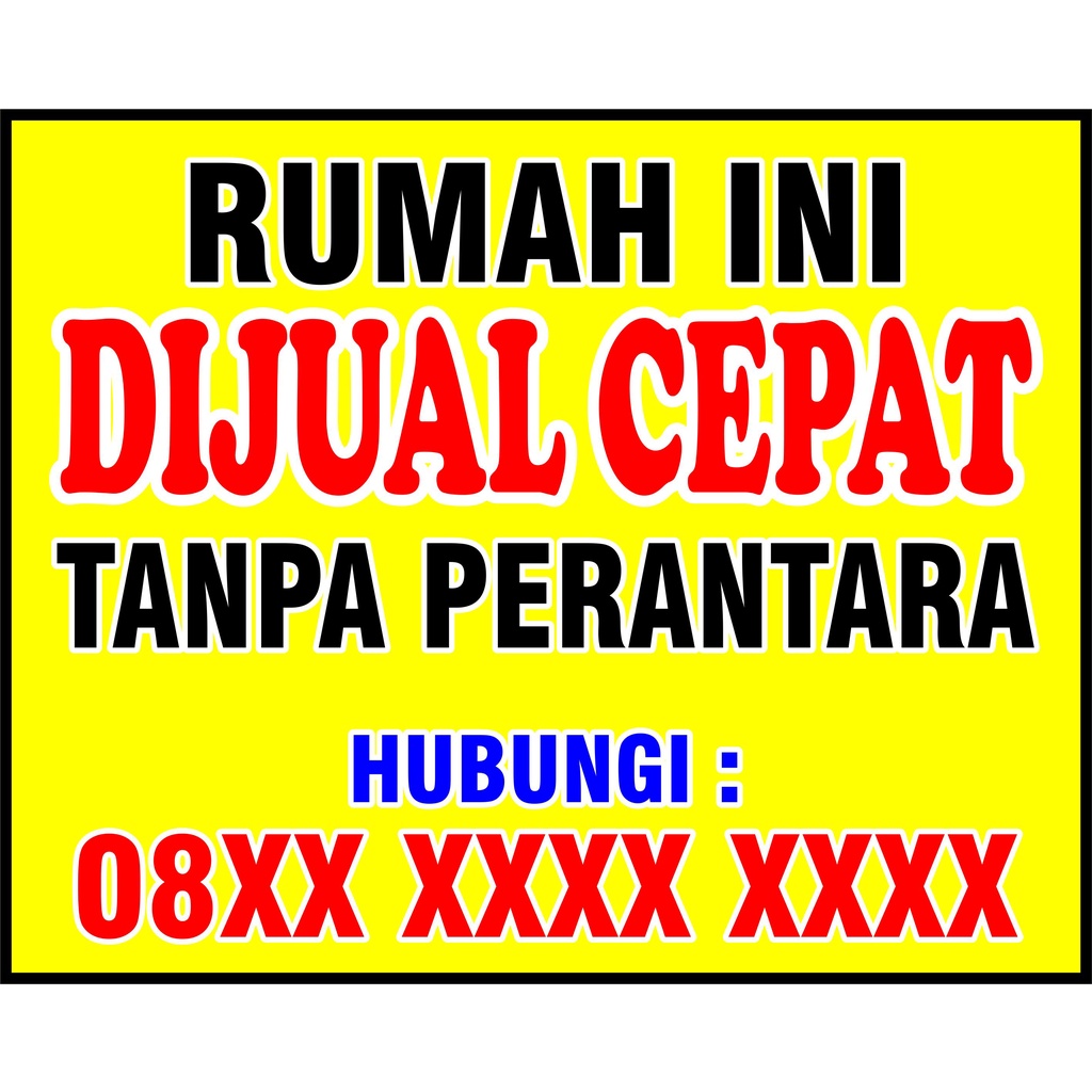 Jual SPANDUK RUMAH DIJUAL | Shopee Indonesia