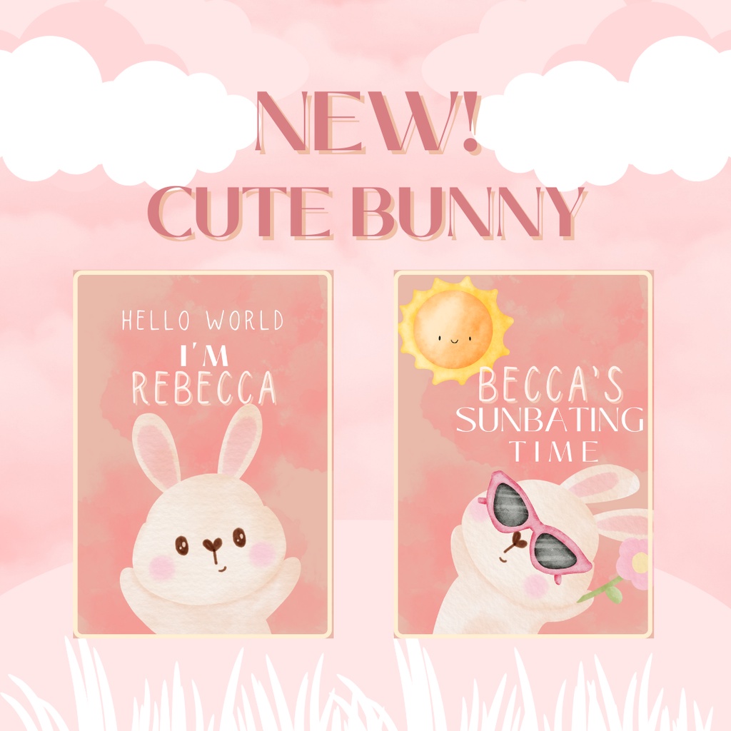 Jual NEW CUTE BUNNY Series - TICOANDCO PREMIUM BABY MILESTONE CARDS ...
