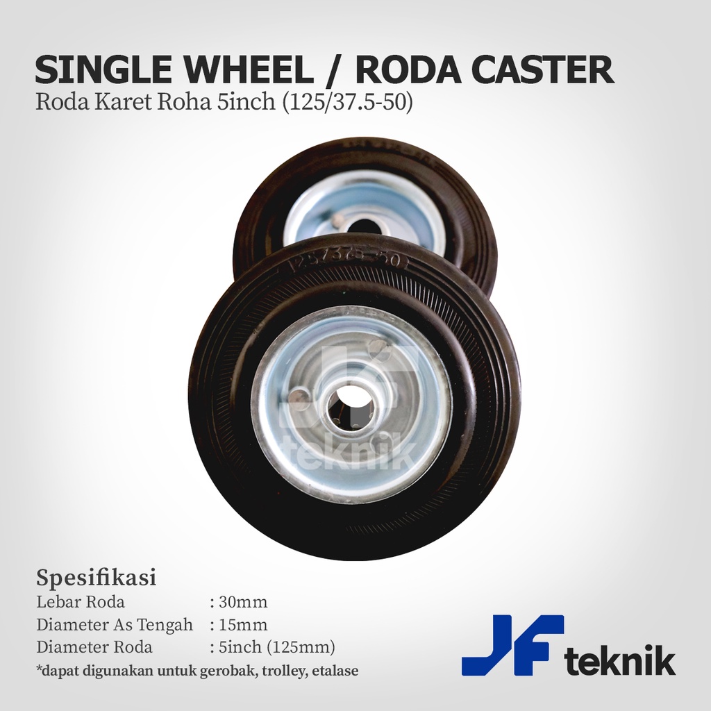 Jual Roda Only 5 Inch Roda Caster Roda Karet Roda Etalase Gerobak Trolley Shopee Indonesia 0517