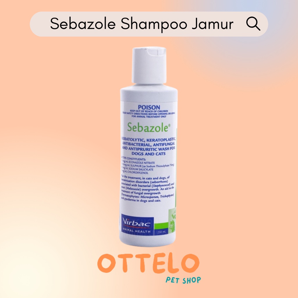 Jual Virbac Sebazole 250 ml Shampoo Anti Jamur Kucing dan Anjing