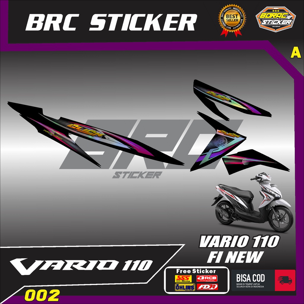 Jual Sticker Striping Sticker Hologram Honda Vario 110 Fi 002-Variasi ...