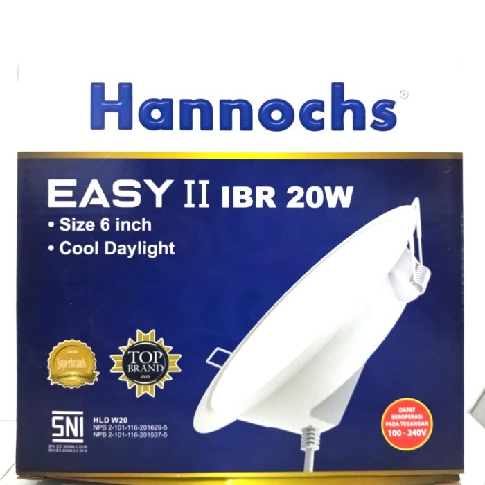 Jual Downlight Panel LED Hannochs Easy II 20W 20 W 20 WATT IBR 6" Inch ...